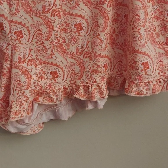 INK+IVY Peach Floral Paisley Pajama Short Set - Picture 5 of 10